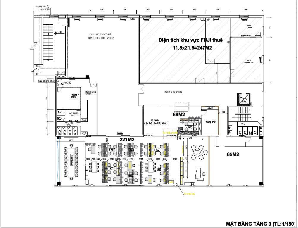 Chính chủ cho thuê văn phòng đẹp 290m² tại 352 giải phóng thanh xuân hn. giá siêu ưu đãi 090451800