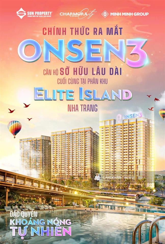 Bán căn studio onsen 3 nha trang view pháo hoa trần cao 3,5m giá f0  2,26 tỷ giỏ hàng độc quyền