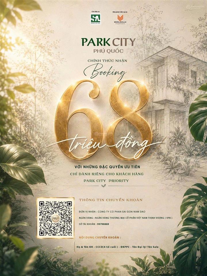 Park city phú quốc  bàn giao full nội thất  sổ hồng sở hữu lâu dài. chính thức nhận booking