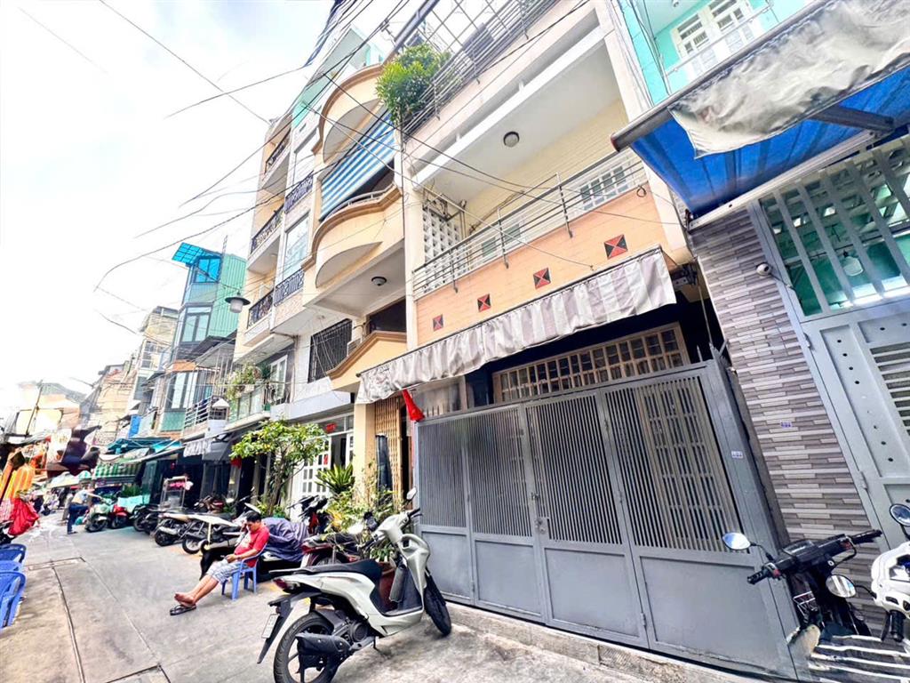 DUY NHẤT NHÀ BÁN PHỐ HOA NỔI TIẾNG HỒ THỊ KỶ, QUẬN 3- XE HƠI THÔNG CÁC NGẢ- 4 TẦNG- KHAI