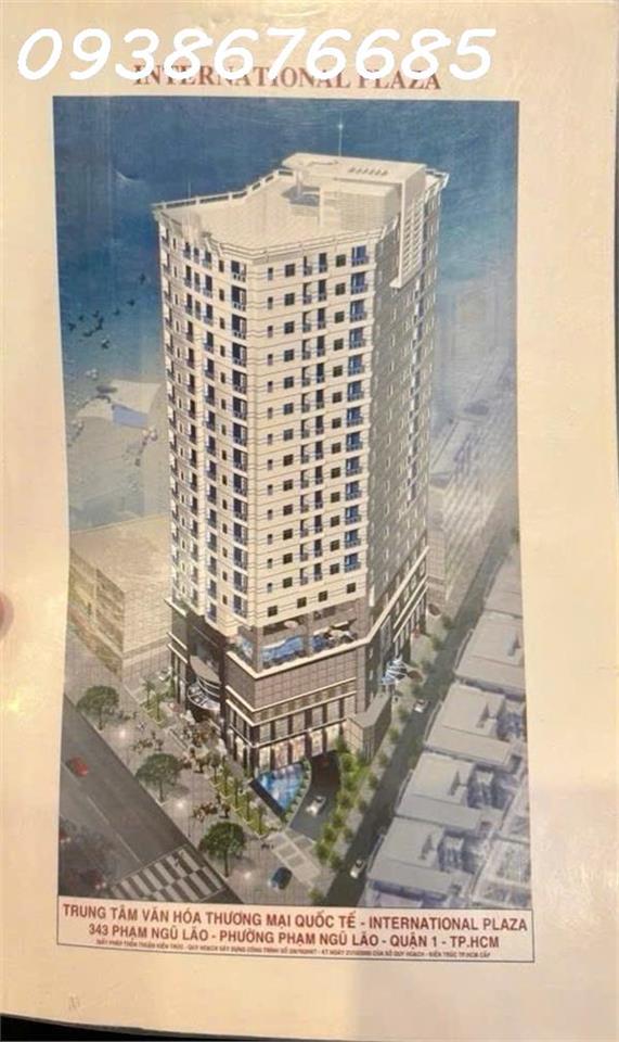 HIẾM BÁN TÒA NHÀ INTERNATIONAL PLAZA Đ.PHẠM NGŨ LÃO, QUẬN 1- DT SIÊU LỚN 822M2 NGANG
