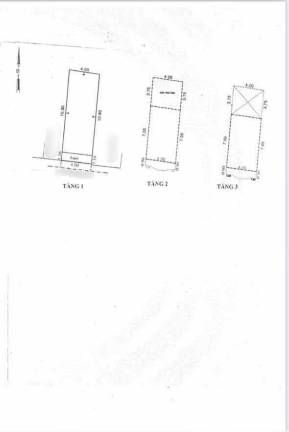 Hxh  ngang 4m (50m2)  3 tầng btct  chỉ 5 tỷ hơn (tl)  ngay thoại ngọc hầu  shr