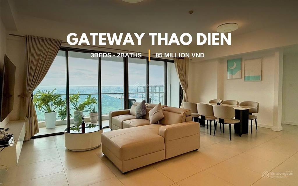 Cho thuê 3pn full nt, giá tốt, tầng cao, view sông trực diện k chắn
