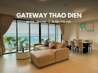 Cho thuê 3pn full nt, giá tốt, tầng cao, view sông trực diện k chắn