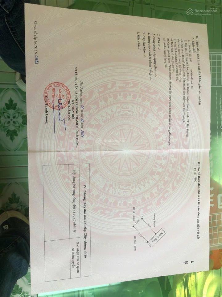 Bán lô đất hải thành, dương kinh gần trung tâm hành chính phường  ô tô vào tận nơi