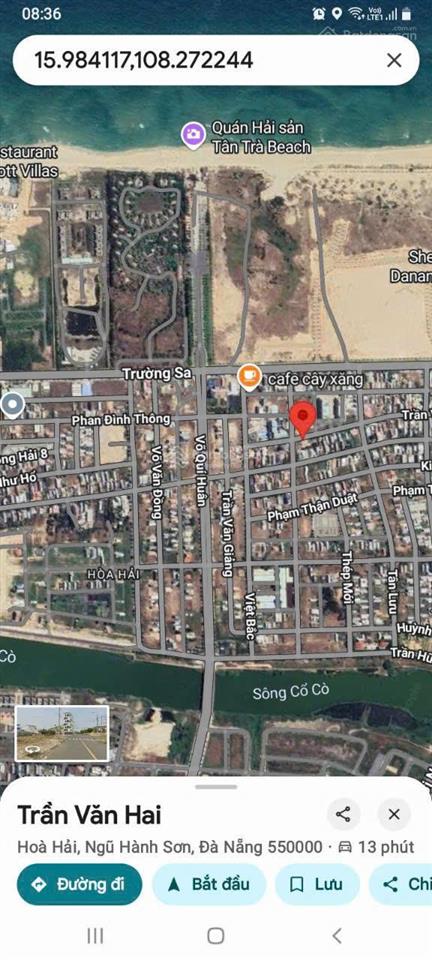 Cắt lỗ bán đất đường trần văn hai, hòa hải, ngũ hành sơn, 71 triệu/m2, 100m2