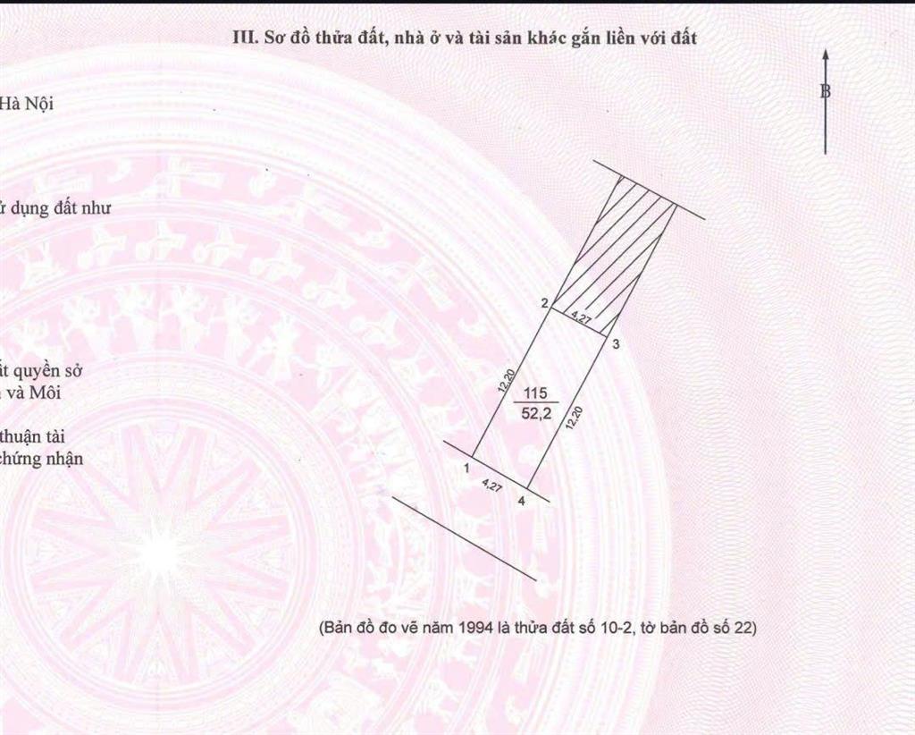 Bán nhà riêng 52m² chính chủ tại tam hiệp thanh trì. khu đấu giá có vỉa hè rộng