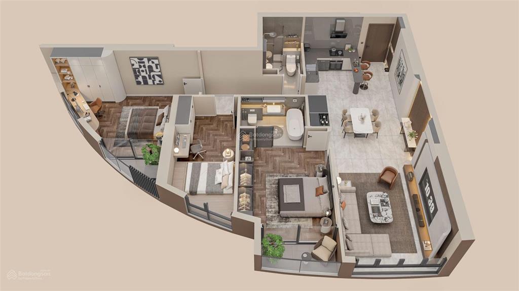 Bán căn 3 ngủ giá cạnh tranh, 110m² the queen 360 giải phóng