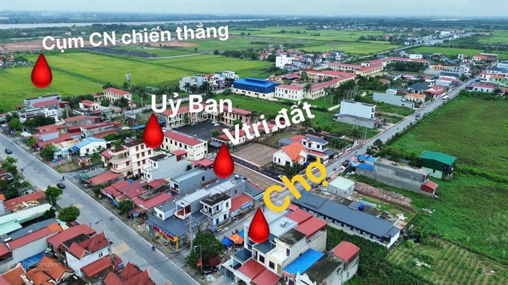 Chỉ 1.x tỷ có ngay lô đất 110m2 tại mặt chợ chiến thắng, đường 2 làn, kinh doanh tốt