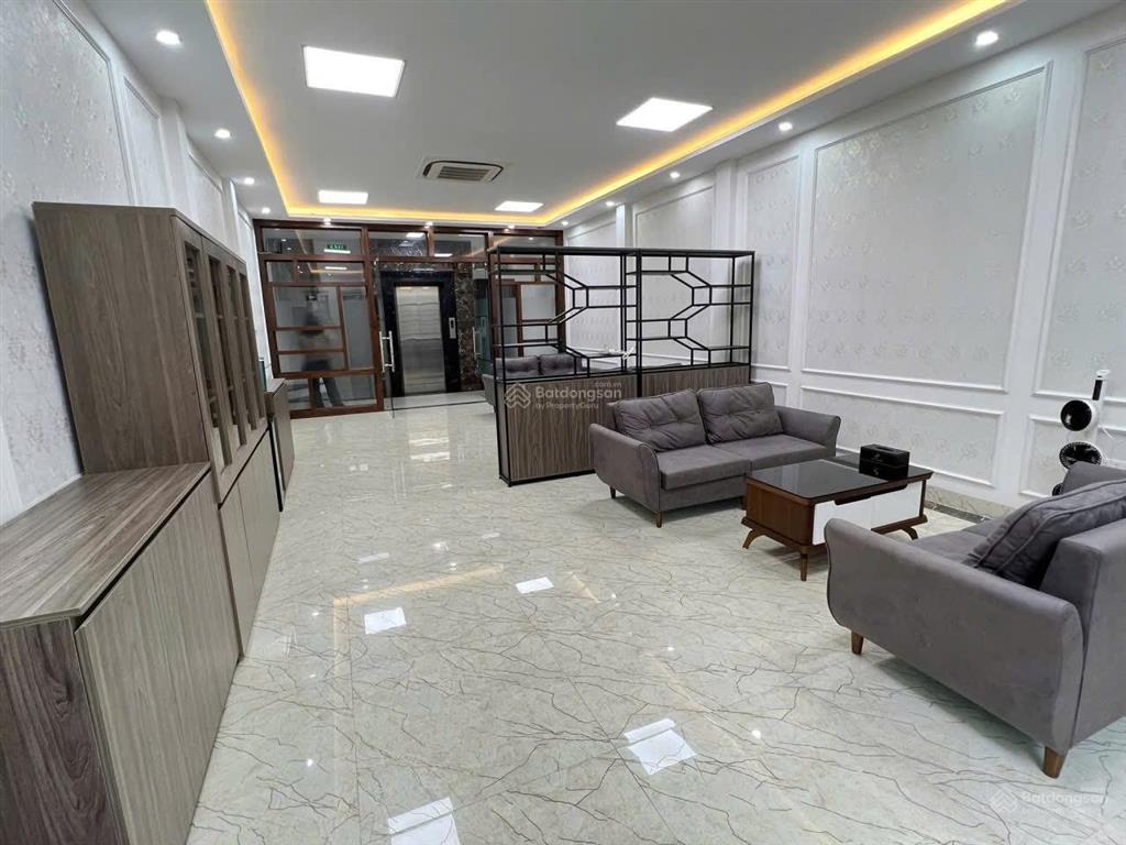 Cho thuê nhà ngõ 34 vũ phạm hàm dt 100m2 x 6 tầng, mặt tiền 6m, thang máy, giá 50 triệu/tháng