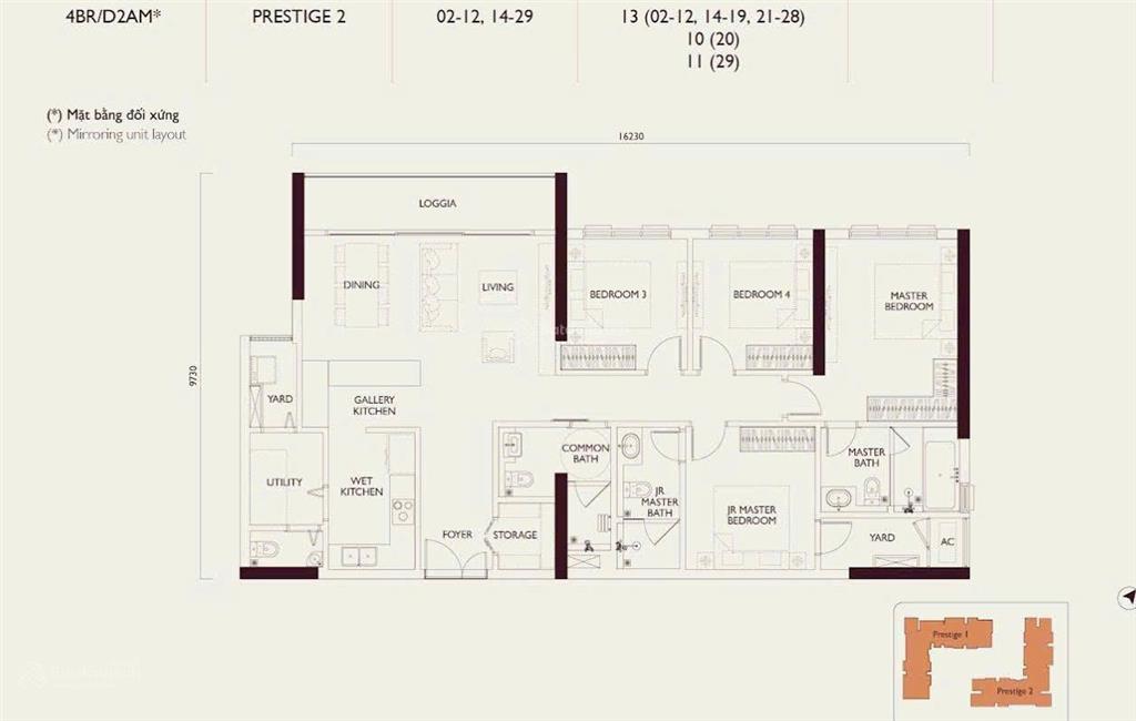 Gấp, cần bán căn hộ 4 ngủ, dt 136m2 tại dự án lumi hà nội
