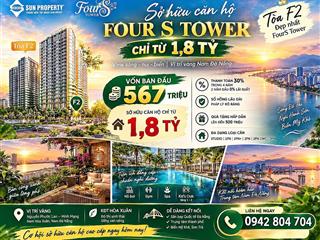 Chỉ từ 1,8 tỷ/căn  sun group mở bán tòa f2 sun fours tower đà nẵng, view sông + biển, giá gốc cđt