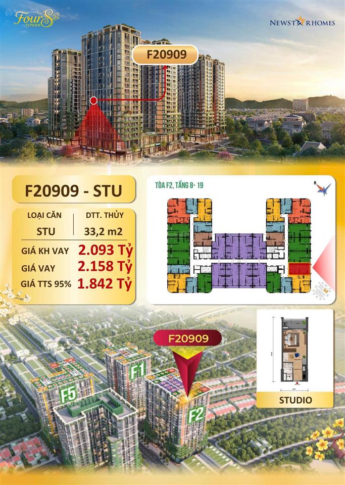 Chỉ từ 1,8 tỷ/căn  sun group mở bán tòa f2 sun fours tower đà nẵng, view sông + biển, giá gốc cđt