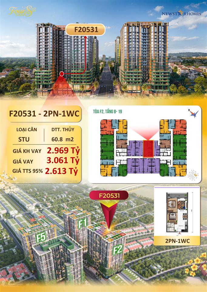 Căn hộ 2 phòng ngủ view biển sun fours đà nẵng giá thanh toán sớm chỉ 2,6 tỷ   0942 804 ***