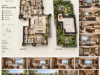 Sky villa thông tầng đẹp nhất hà đông, mua căn 345,83m2 được tặng sân vườn 208,28m2