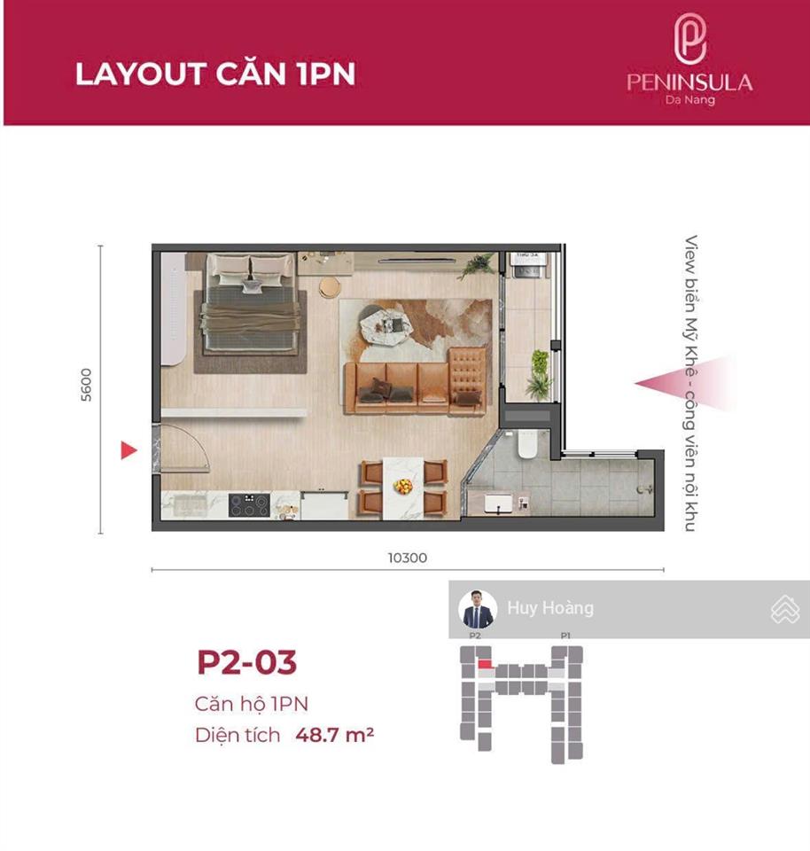 Bán căn hộ biển mỹ khê tầng 27  sở hữu lâu dài  giá 3,3 tỷ!