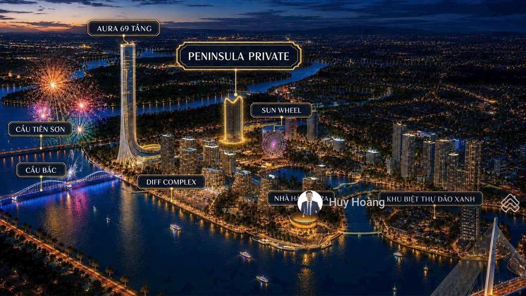 Sở hữu căn góc 3 mặt tiền kế cận lotte mart hải châu căn hộ peninsula private sông hàn