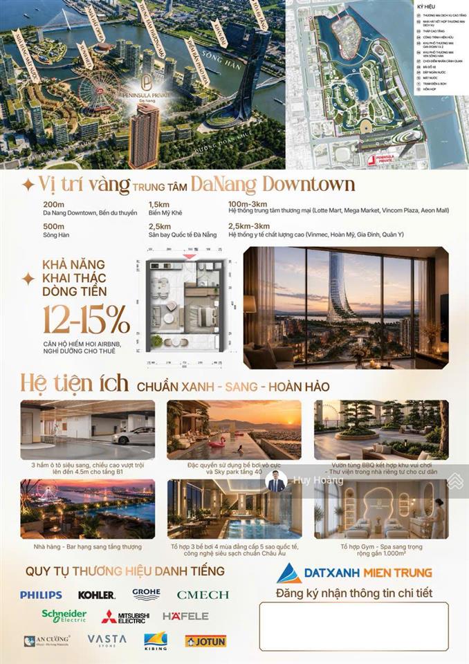 Bắt trọn dòng tiền nghỉ dưỡng tại lõi đà nẵng downtown căn hộ hải châu giá chỉ 2,1 tỷ