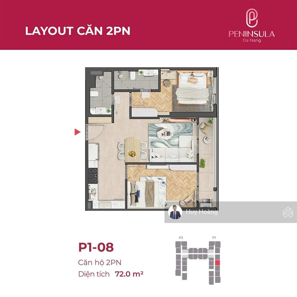 Cực hiếm! căn 2pn view sông hàn  tầng cao  sở hữu lâu dài  giá chỉ 4,8 tỷ!