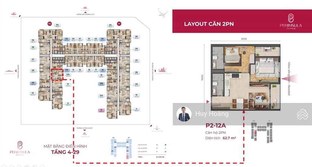 Tầng 15  căn 2pn view sông hàn  sở hữu lâu dài  full nội thất  giá tốt thị trường!