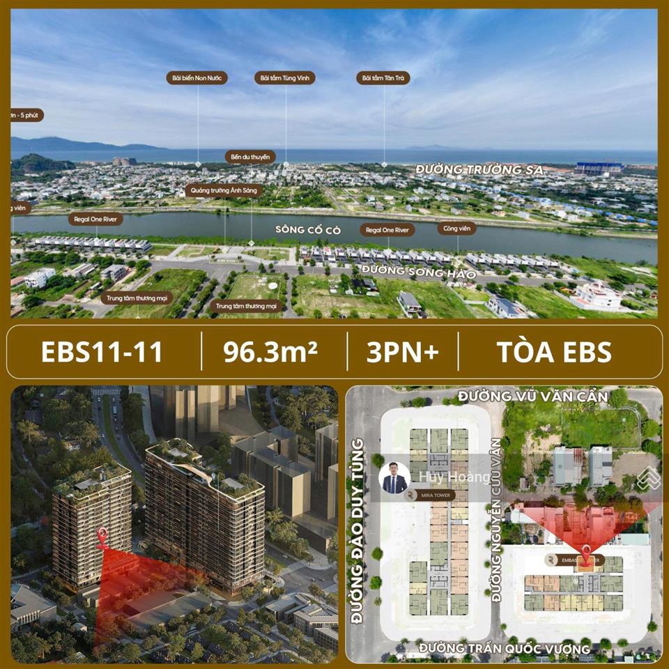 Căn góc 3pn tầng 11 view sông cổ cò & biển, thanh toán thảnh thơi trong 5 năm tại regal complex!