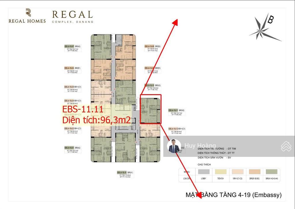 Căn góc 3pn tầng 11 view sông cổ cò & biển, thanh toán thảnh thơi trong 5 năm tại regal complex!