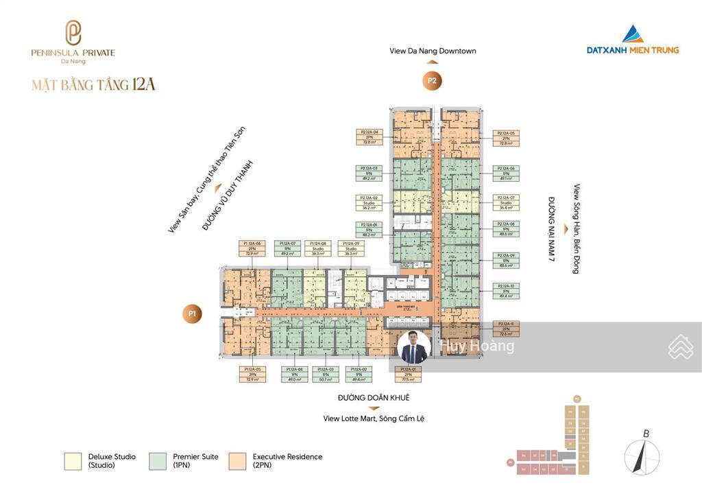 Căn hộ tâm điểm đà nẵng downtown khai thác dòng tiền cho thuê dự kiến lên tới 2.000 usd/tháng