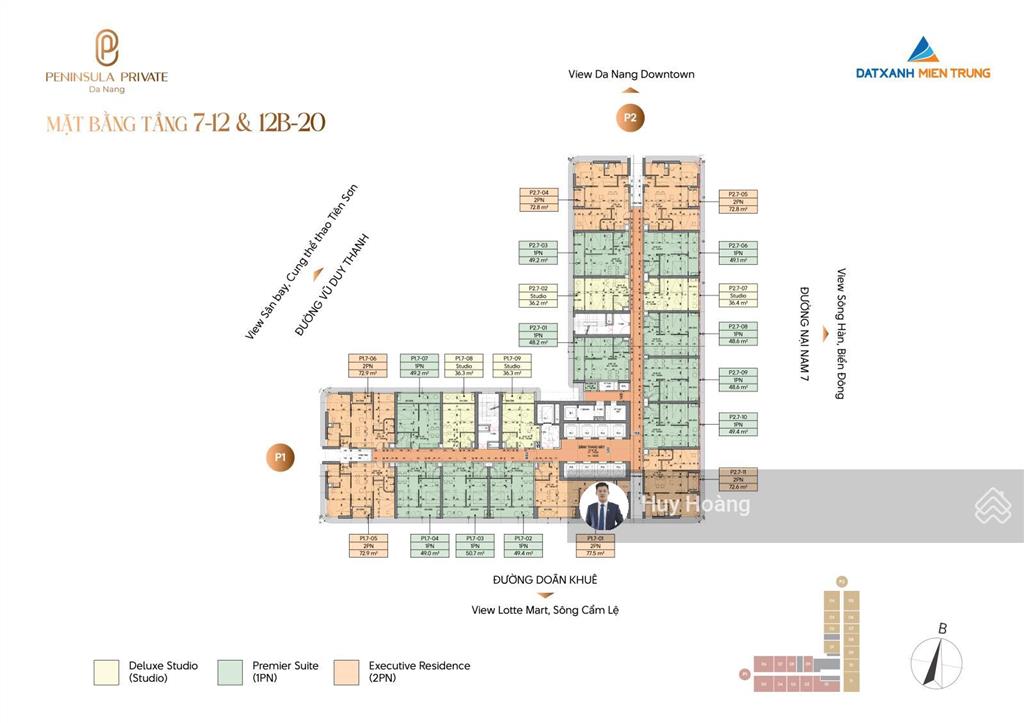 Căn hộ tâm điểm đà nẵng downtown khai thác dòng tiền cho thuê dự kiến lên tới 2.000 usd/tháng