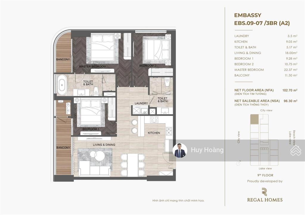 Cơ hội sở hữu căn góc 3pn đẳng cấp  chiết khấu đến 1.64 tỷ tại regal complex đà nẵng!