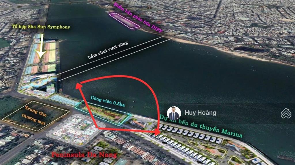 Bán căn góc vip p210 peninsula đà nẵng (94,4m²)  sát hầm chui vượt sông, view vịnh & trung tâm tp