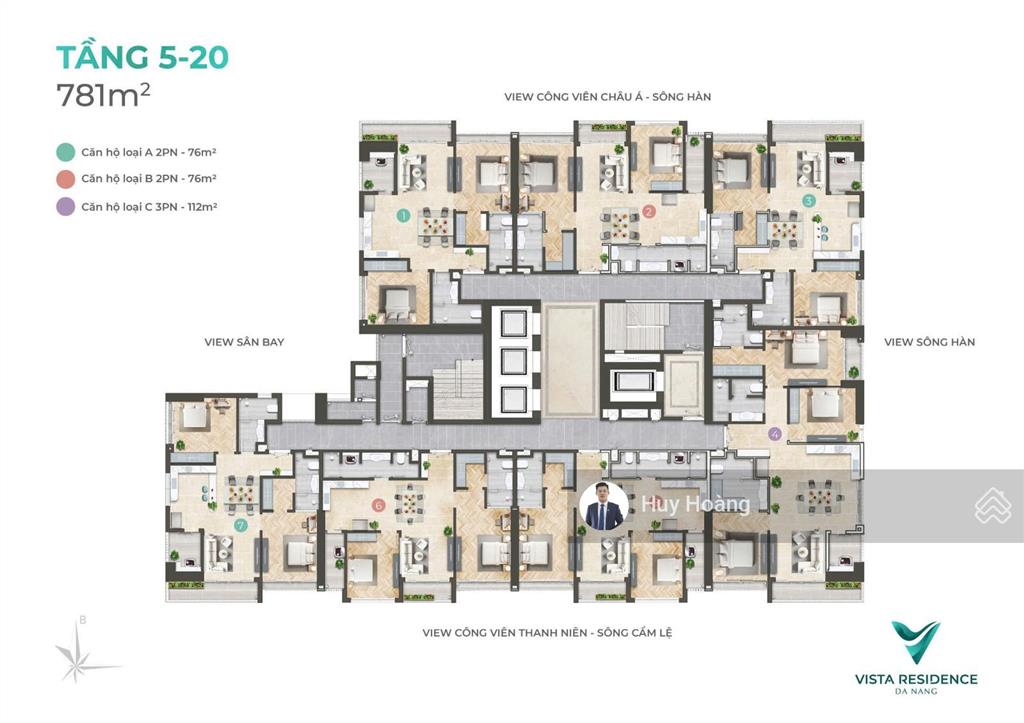 Chính chủ cần bán căn hộ 3pn, view pháo hoa đẹp vista residence đà nẵng có sẵn dòng tiền thuê