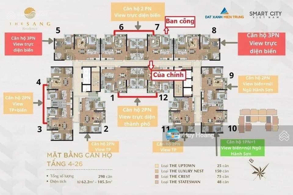 Đừng bỏ lỡ căn hộ 1pn (+ 1 có thể bố trí linh hoạt thành 2pn) tầng cao  sống nghỉ dưỡng mỗi ngày
