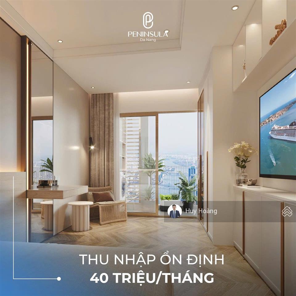 Căn hộ 1pn peninsula đà nẵng  an cư lập nghiệp ven sông hàn, ổn định dòng tiền