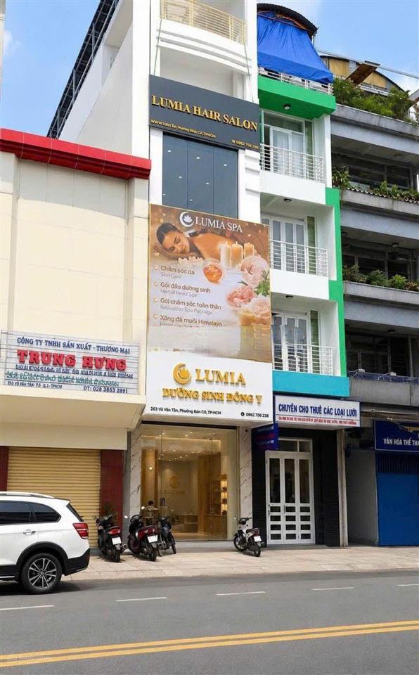 Cho thuê gấp nhà mặt tiền 5x20m võ văn tần, có thang máy và pccc đầy đủ. giá 65 triệu