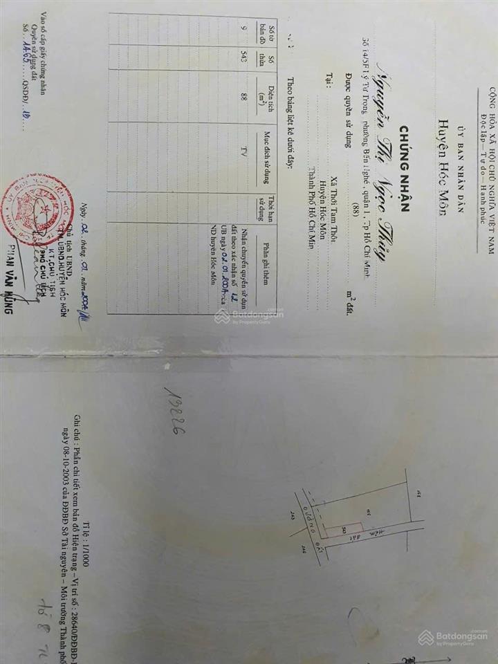 Bán đất 2 mt nguyễn thị bốc, hóc môn. 88m2  giá 4,8 tỷ