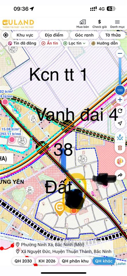 132m chỉ 2,6 tỷ rẻ nhất ven kcn thuận thành 1 không mua tiếc! cách ql38 ~500m sát kcn
