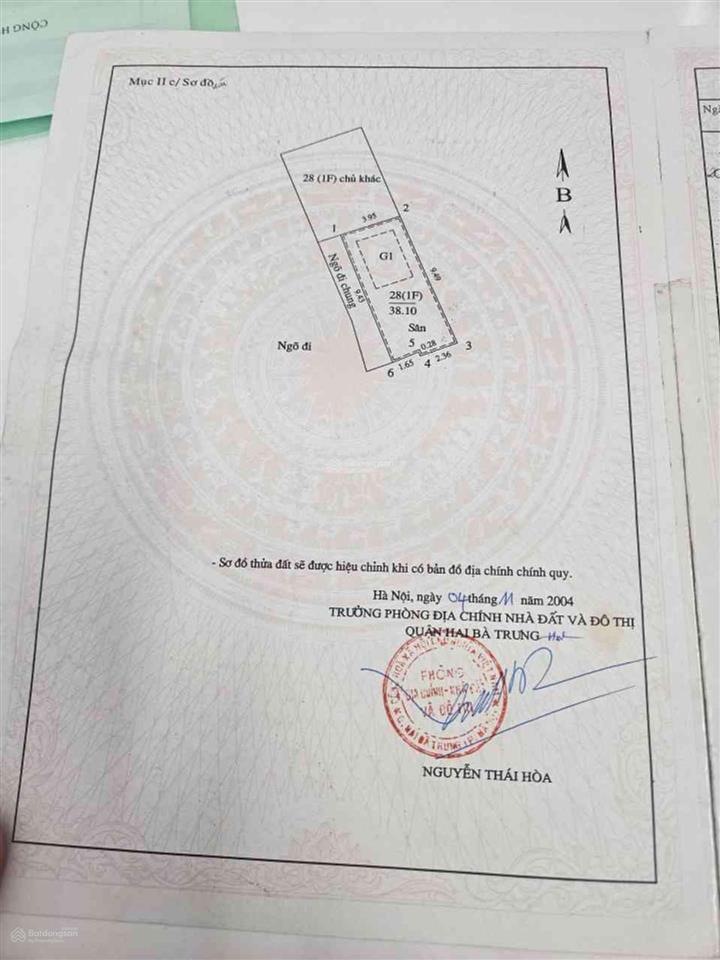Bán đất thanh nhàn  bạch mai tặng nhà 2 tầng 38m2 chỉ 6,5tỷ (ctl)