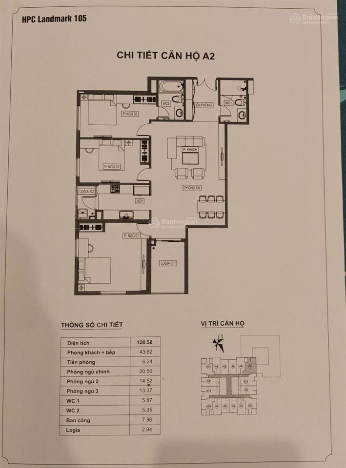 Căn góc đẹp 112,4m2 hpc landmark 105 chỉ 6.88 tỷ.  0983 075 ***