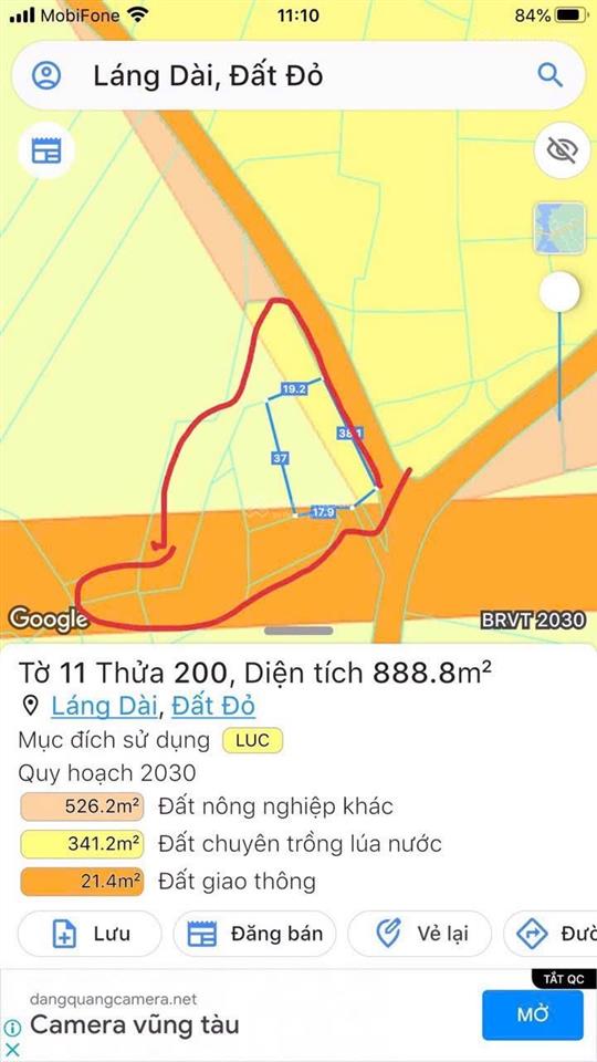 Bán đất ruộng ở láng dài, mặt tiền đường long tân  láng dài