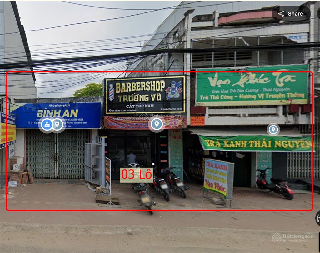 Bán nhà mặt tiền ql1a 251 trần phú, thị trấn diêu trì, tuy phước full thổ 400m2