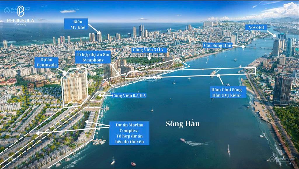 Quỹ căn 2pn peninsula trực diện sông hàn giá 4,x tỷ | bàn giao nội thất cao cấp  sổ hồng lâu dài