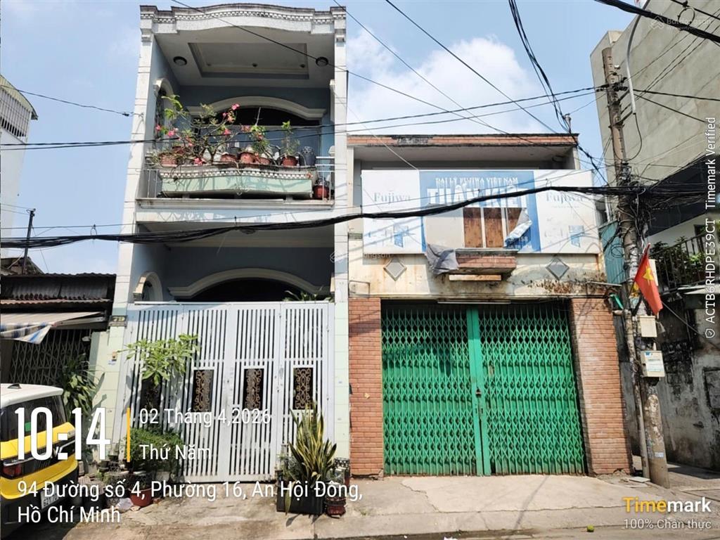 Mặt tiền kinh doanh đs 4 p16, gần lê văn thọ 4,4mx14,4m cn 60,8m2 1 lầu tiện xây mới chỉ 7,2 tỷ