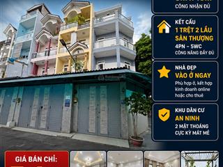 Hot! 2mt hxh p.văn chiêu p9. 5mx15m x 4 tầng 5pn 5wc gara oto chỉ 7.4 tỷ tl