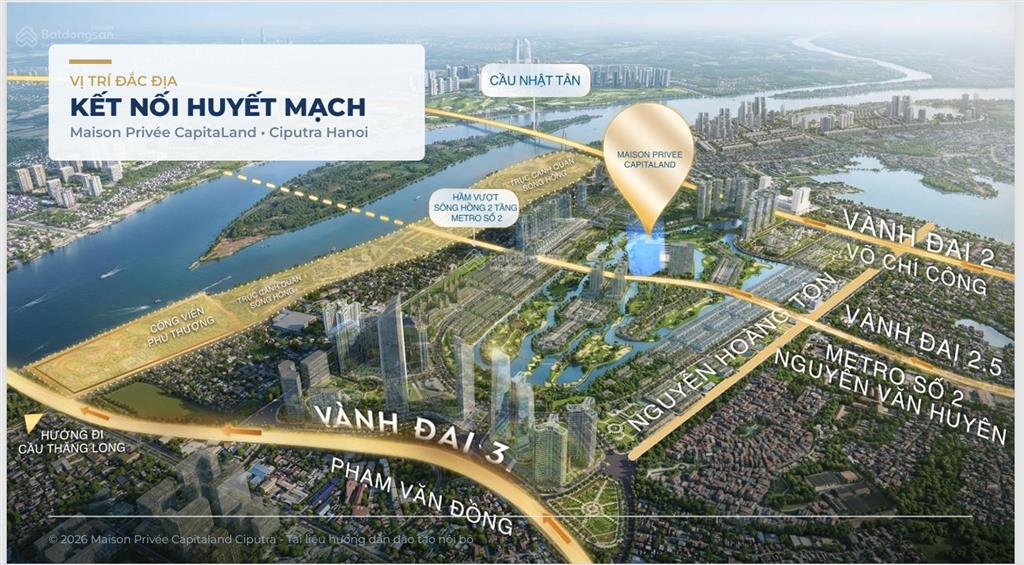 Mở bán dòng căn hộ cao cấp của chủ đầu tư capitaland tại khu đô thị ciputra hồ tây .