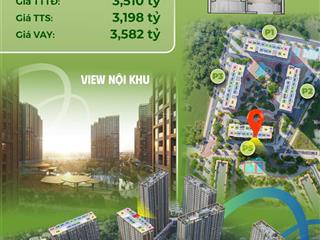 Bán gấp căn hộ 2 ngủ 58m2 rẻ nhất the park land 55tr/m2 ở vin 2