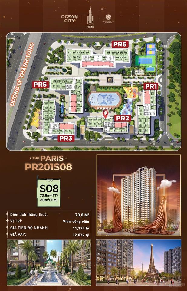 Shop chân đế oceanpark dt 73,8m2 sổ lâu dài, giá chưa đến 11 tỷ view công viên đón dòng khách vàng