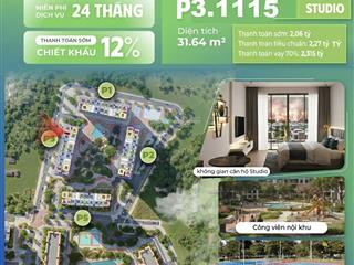Studio hiếm tại parkland ocean park. chính chủ cần tiền bán rẻ hơn giá mua ban đầu. chỉ 2,06 tỷ tts