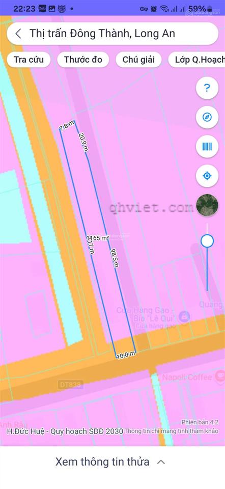 Siêu phẩm 1165m2 full odt 2mt đt838, tt đông thành