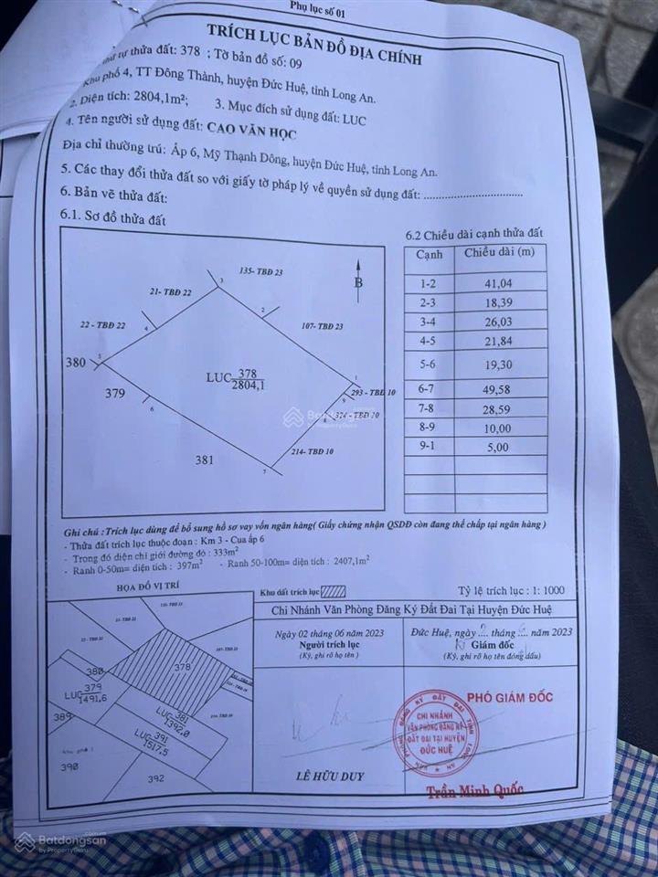 Bán 3892m2 mt đt838 , có 1088 ođt , còn lại luc