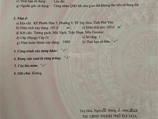 Chính chủ bán nhà đất ở phước hậu 3, tp tuy hòa, tỉnh phú yên cũ.